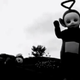 Illustration for article titled The Teletubbies become disturbing performance art in black and white
